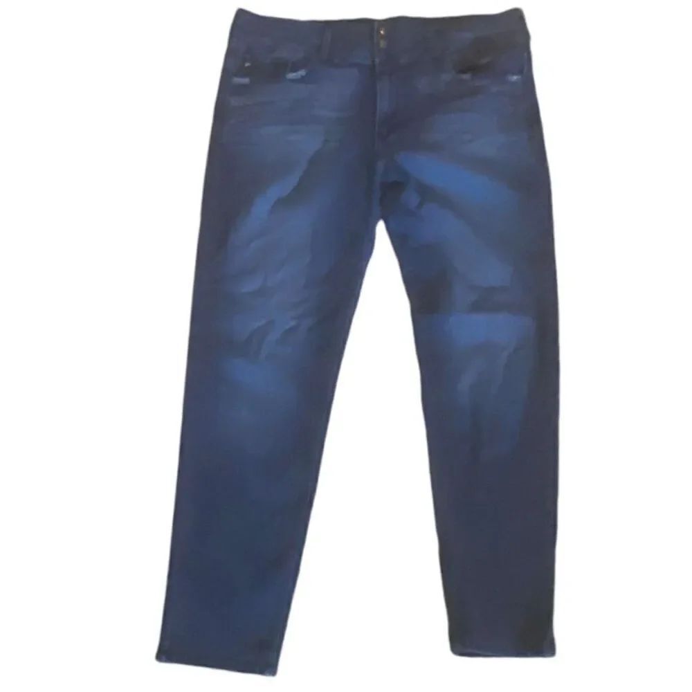 KanCan Womens Blue High Rise Three-Button Skinny Stretch Jeans Size 36